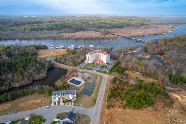 301 Beacon Ridge Dr Unit 109, Hopewell, VA 23860 - aerial overview of property's location featuring a nearby body of water and a forest