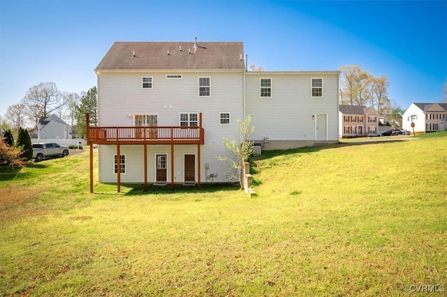 2567 Exhall Ct, Chester, VA 23831 - rear view of house featuring a lawn and a deck