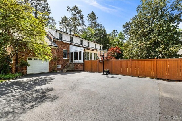 exterior space featuring fence
