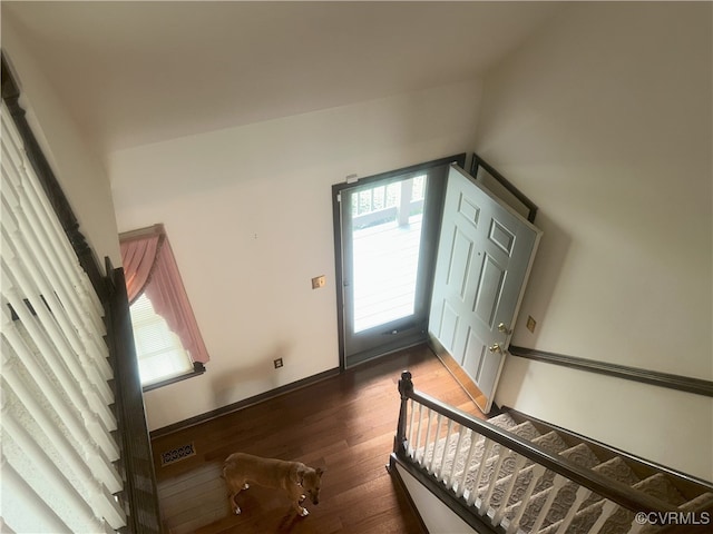 2611 Mistwood Forest Dr, Chester, VA 23831 - entryway with dark wood finished floors