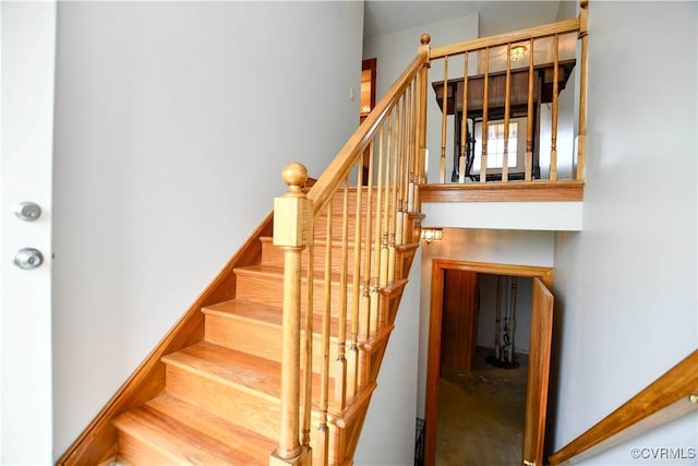 view of stairway