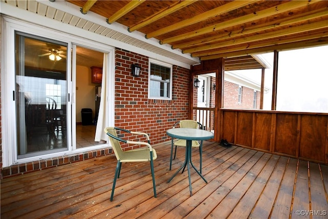 view of wooden terrace