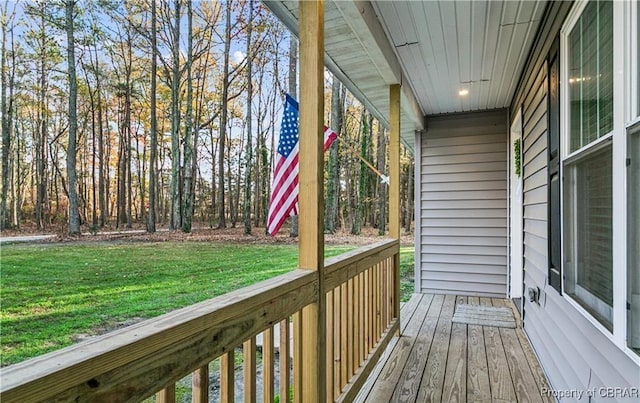 104 Martin Ln, Bohannon, VA 23021 - deck with a yard