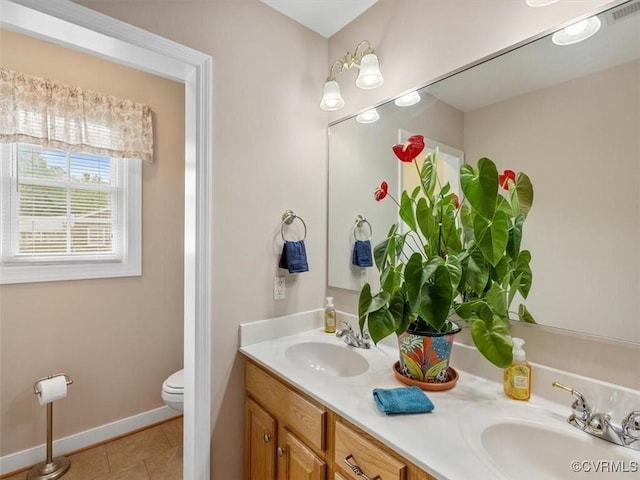 9208 Gayton Rd, Glen Allen, VA 23229 - full bath featuring double vanity and tile patterned floors