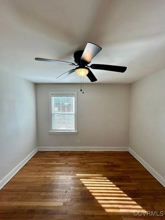 3002 5th Ave, Richmond, VA 23222 - unfurnished room with baseboards, a ceiling fan, and wood finished floors