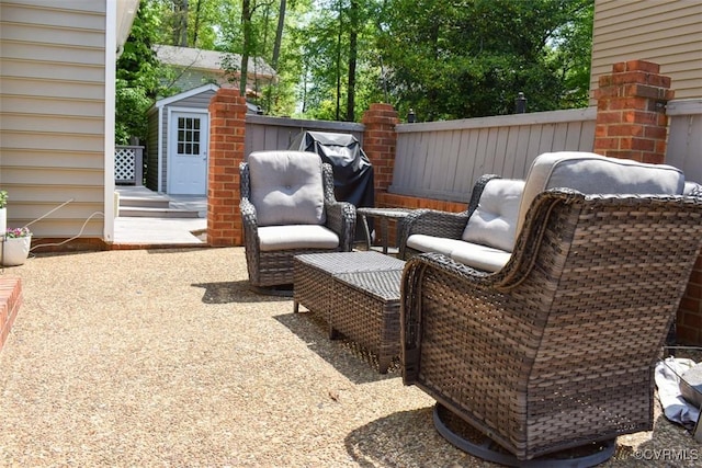 view of patio / terrace with fence