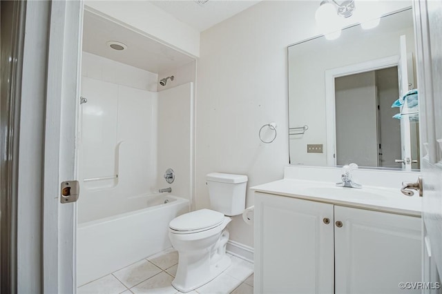 240 Lighthouse Pointe, North Prince George, VA 23860 - bathroom featuring tile patterned floors, toilet, vanity, and washtub / shower combination