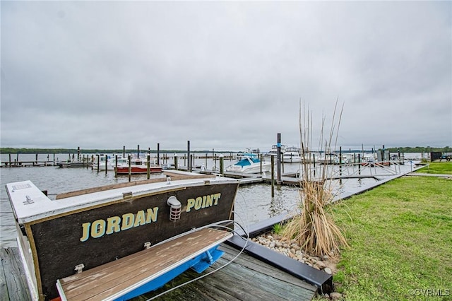 240 Lighthouse Pointe, North Prince George, VA 23860 - dock with a water view and a yard