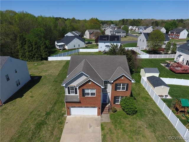 1353 Woodside Mews, Henrico, VA 23231 - birds eye view of property featuring a residential view