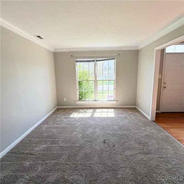 1353 Woodside Mews, Henrico, VA 23231 - unfurnished room with baseboards, ornamental molding, and visible vents
