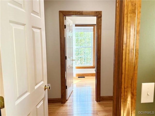 2222 Green Level Rd, King William, VA 23086 - hall with baseboards and light wood finished floors
