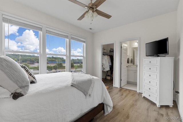 5007 Old Main St, Henrico, VA 23231 - bedroom with light wood-style floors, a spacious closet, baseboards, ensuite bath, and a closet