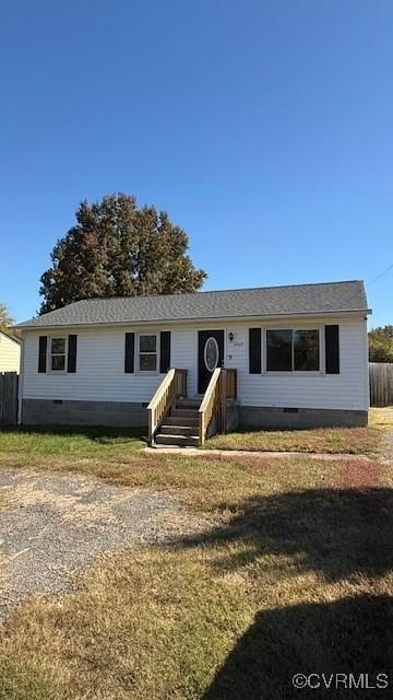 4409 Samara Dr, Henrico, VA 23231 - single story home with crawl space, a shingled roof, and fence