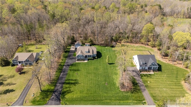 17248 Ivory Bill Ln, Chesterfield, VA 23838 - drone / aerial view featuring a view of trees and a rural view