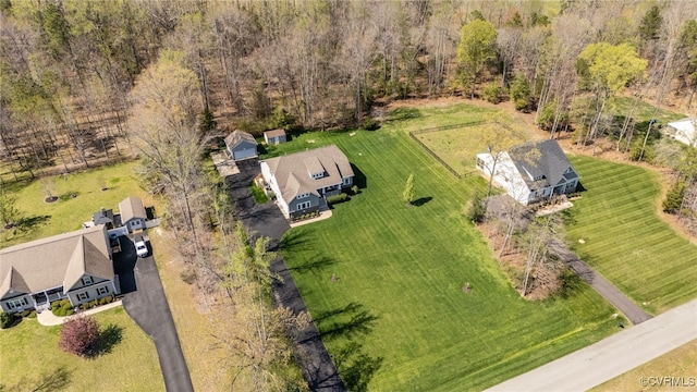 17248 Ivory Bill Ln, Chesterfield, VA 23838 - drone / aerial view featuring a forest view