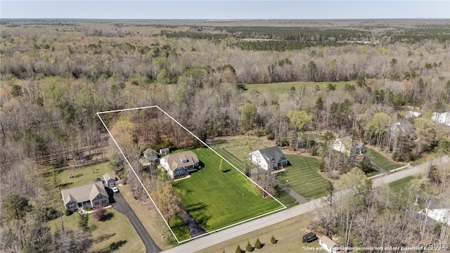 17248 Ivory Bill Ln, Chesterfield, VA 23838 - bird's eye view featuring a rural view