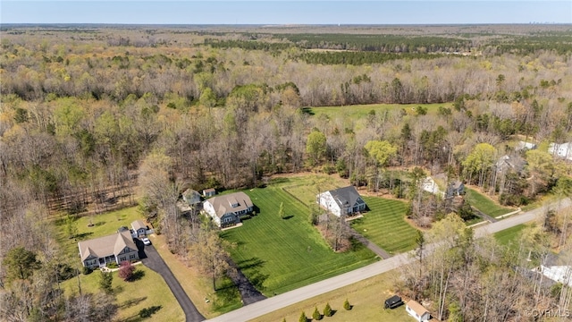 17248 Ivory Bill Ln, Chesterfield, VA 23838 - drone / aerial view with a rural view and a forest view