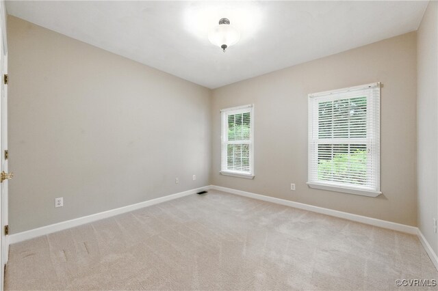 132 Warwick Hls, Williamsburg, VA 23188 - spare room featuring baseboards and light carpet