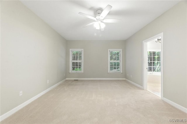 132 Warwick Hls, Williamsburg, VA 23188 - spare room with light colored carpet and a ceiling fan