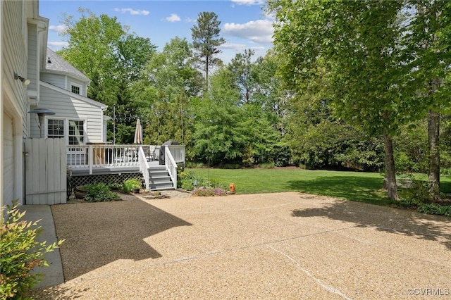 exterior space featuring a deck