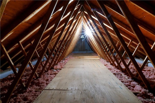 view of attic