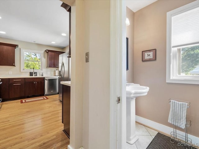 1612 Brookland Pkwy, Richmond, VA 23227 - bathroom with wood finished floors, baseboards, and recessed lighting