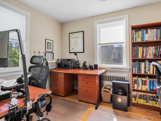 1612 Brookland Pkwy, Richmond, VA 23227 - office space featuring light wood finished floors and radiator heating unit