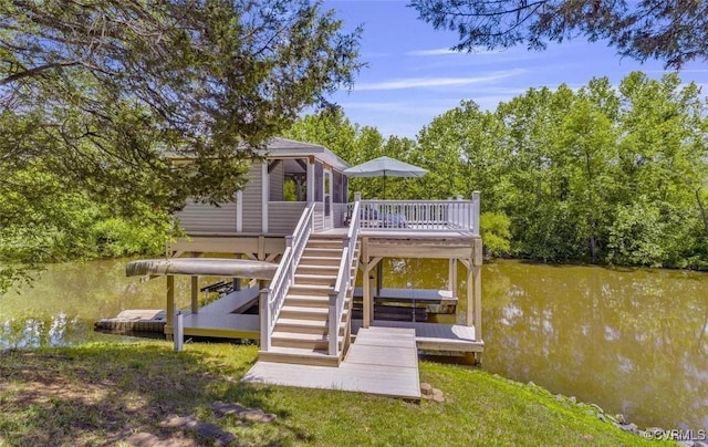 26437 Pennfields Dr, Orange, VA 22960 - dock with a deck with water view