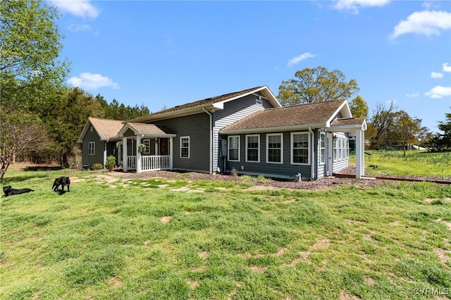 1474 Welsh Tract Rd, Charlotte Courthouse, VA 23923 - back of house featuring a lawn