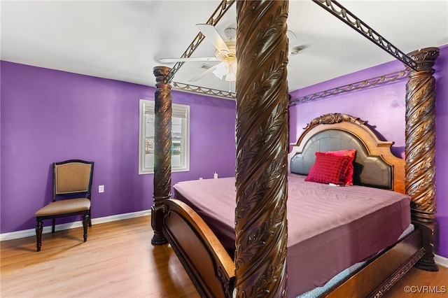 1474 Welsh Tract Rd, Charlotte Courthouse, VA 23923 - bedroom featuring wood finished floors and ceiling fan