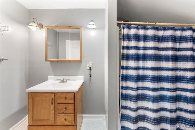 1474 Welsh Tract Rd, Charlotte Courthouse, VA 23923 - bathroom with vanity and curtained shower