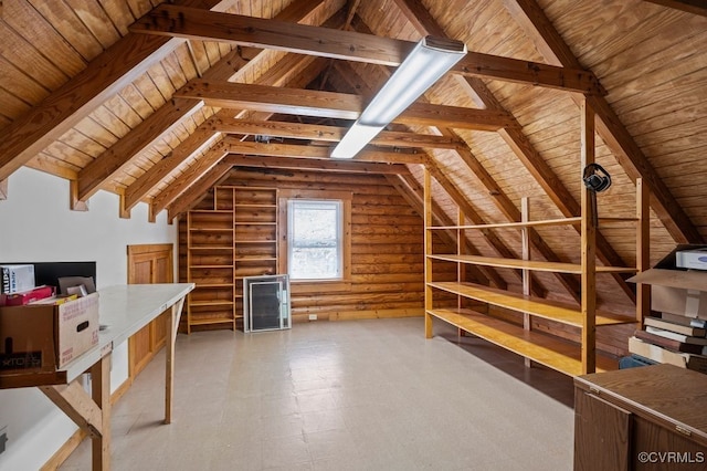 view of attic