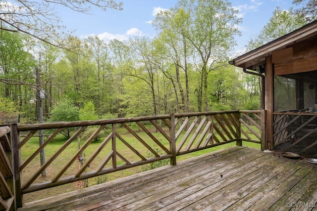 view of wooden deck