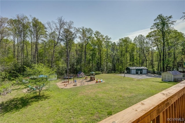 12665 Petersburg St, Chester, VA 23831 - view of yard featuring a storage shed and an outdoor structure