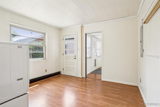 627 Sedgefield Dr, Newport News, VA 23605 - interior space featuring light wood-style flooring, ornamental molding, a wealth of natural light, and washer / dryer