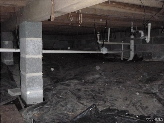 609 Nottoway Ave, Blackstone, VA 23824 - basement with crawl space