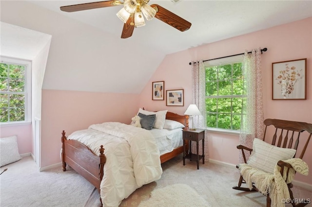 12211 Mill Race Run, Amelia, VA 23002 - carpeted bedroom featuring a ceiling fan, baseboards, and lofted ceiling