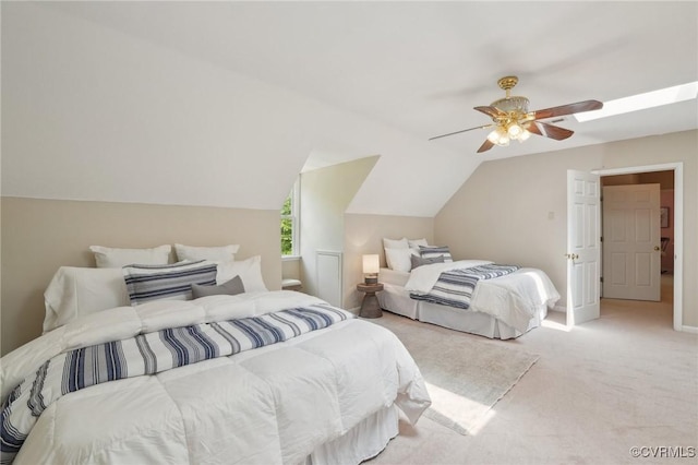 12211 Mill Race Run, Amelia, VA 23002 - bedroom with ceiling fan, light carpet, and lofted ceiling