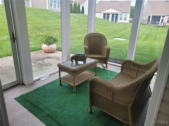view of sunroom / solarium