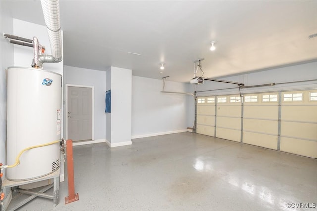 7516 Shadow Lands Ct, Mechanicsville, VA 23111 - garage featuring gas water heater, a garage door opener, and baseboards