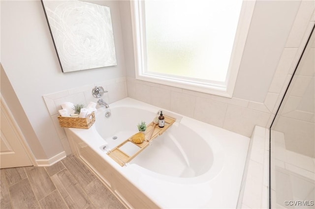 bathroom with a bath