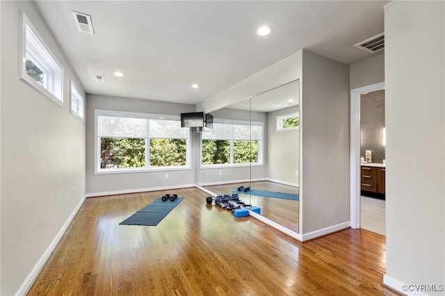 3 Welwyn Pl, Henrico, VA 23229 - workout room with wood finished floors, baseboards, and recessed lighting
