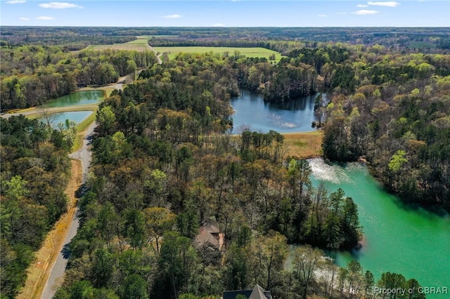 637 Mallard Bay Dr, Heathsville, VA 22473 - bird's eye view featuring a water view and a forest view