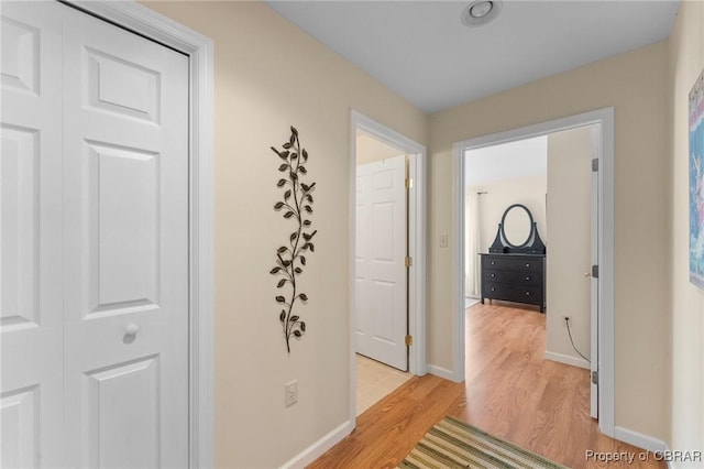 637 Mallard Bay Dr, Heathsville, VA 22473 - corridor with light wood-type flooring and baseboards