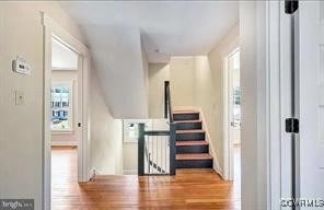 additional living space featuring plenty of natural light and wood finished floors