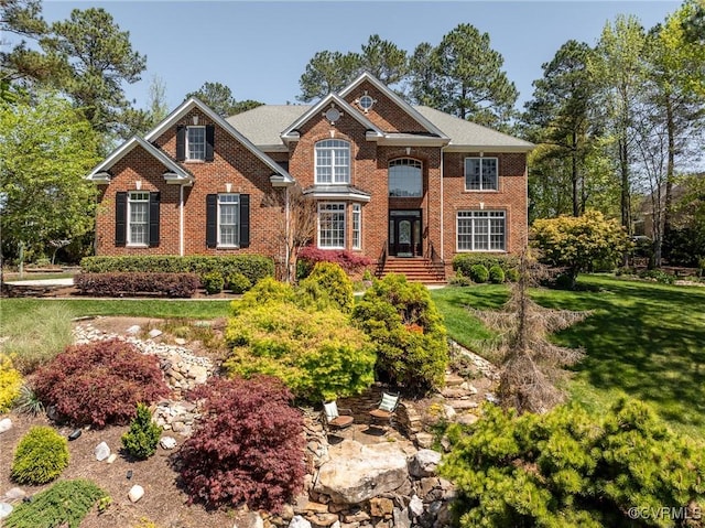 2600 Mulberry Row Rd, Midlothian, VA 23113 - view of front of house featuring a front lawn and brick siding
