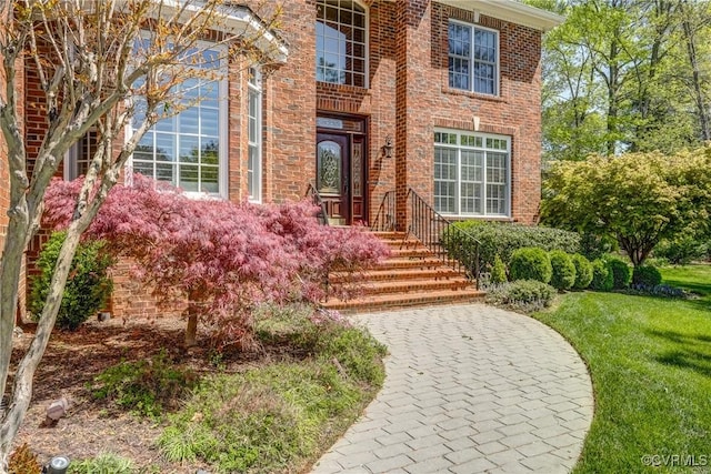 2600 Mulberry Row Rd, Midlothian, VA 23113 - entrance to property with a yard and brick siding