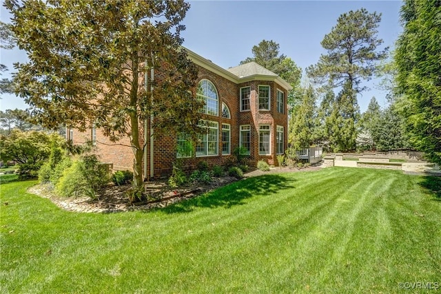 2600 Mulberry Row Rd, Midlothian, VA 23113 - back of house featuring brick siding and a lawn