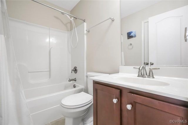 17318 Library Blvd, Ruther Glen, VA 22546 - full bath featuring shower / bath combo with shower curtain, vanity, and toilet