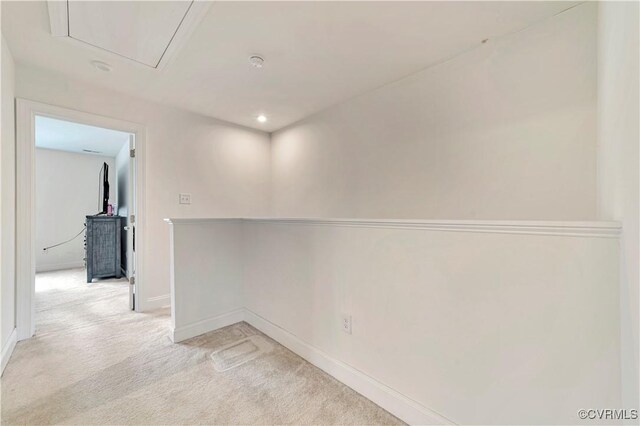 6177 Bowline Ln, Richmond, VA 23234 - empty room with attic access, light colored carpet, and a smoke detector